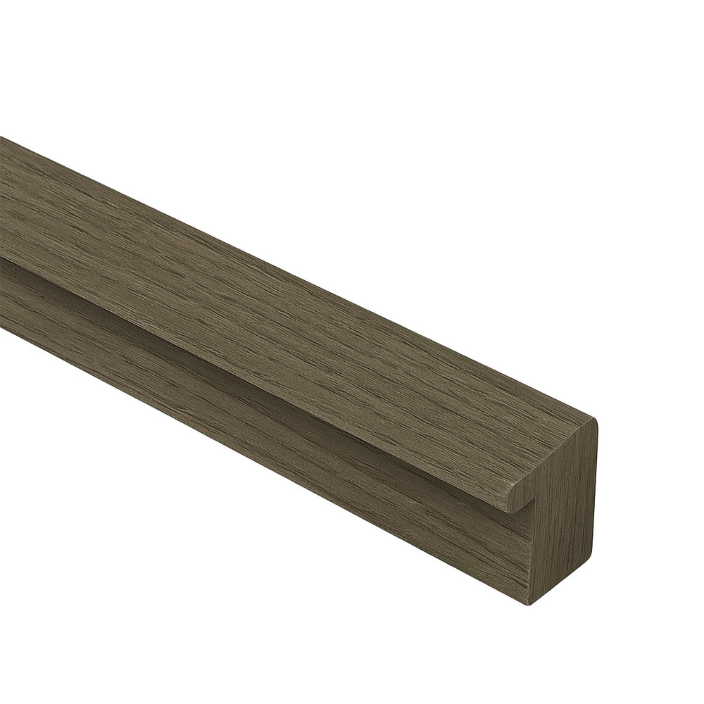 Panou acustic perete - Leziter Bandă de capăt cu efect de stejar măsliniu 260x2,5x1,8 cm