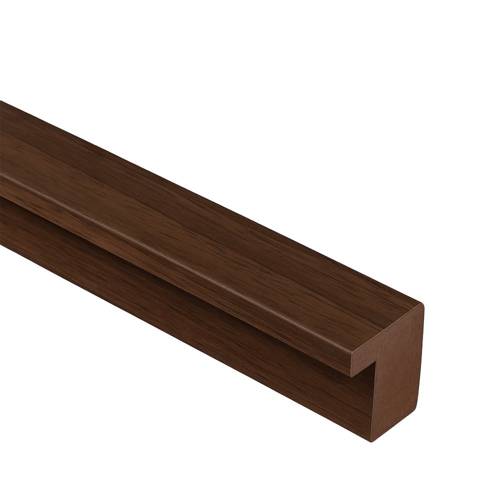 Panou acustic perete - Leziter Bandă de capăt cu efect de nuc 260x2,5x1,8 cm