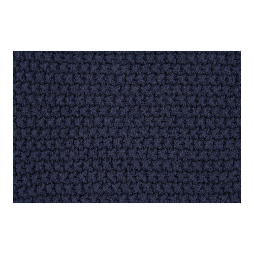 House Nordic Pernă decorativă Santos, bumbac reciclat, albastru închis 45x45 cm [3]