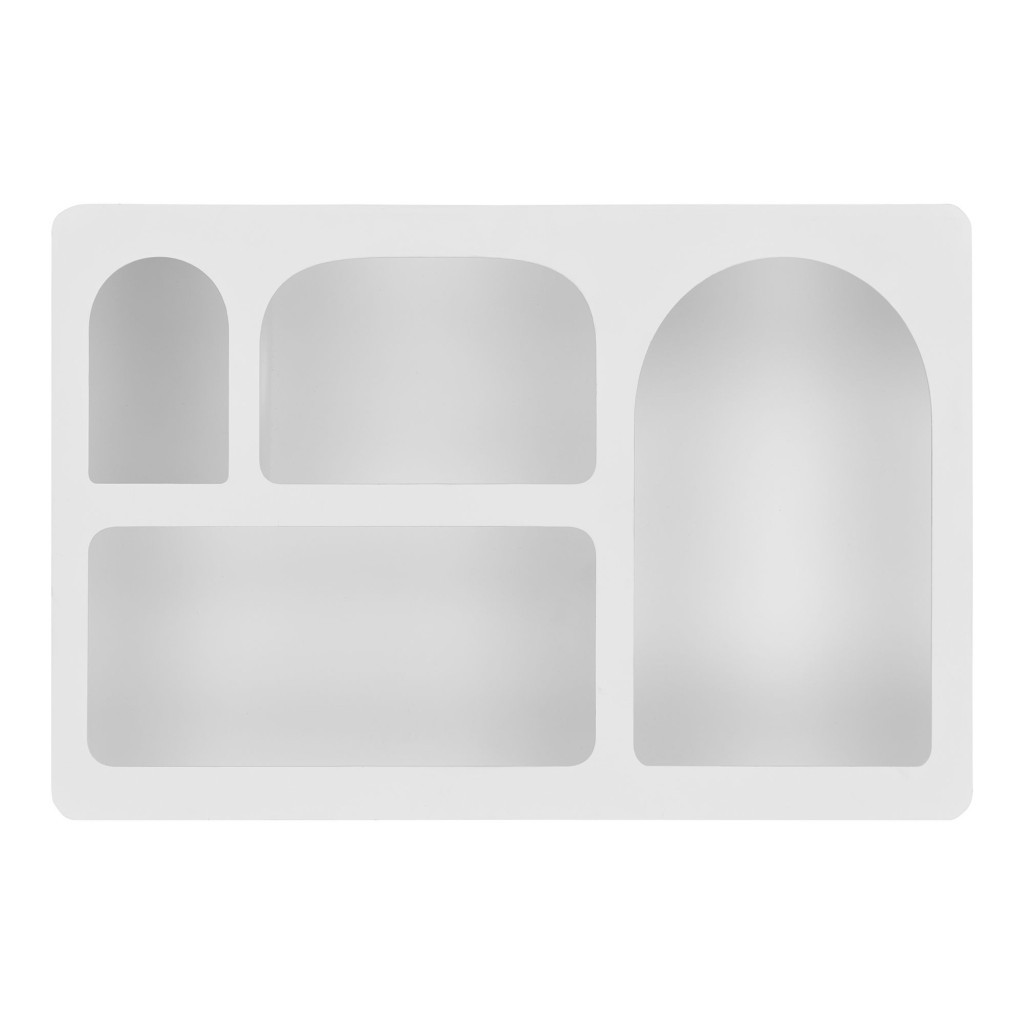 Rafturi - House Nordic Raft de perete Bryne, lemn vopsit, alb 40x13x60 cm