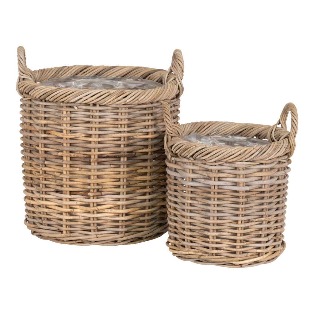 Decorațiuni - House Nordic Gili Coșuri cubu rattan, natural 2 bucăți