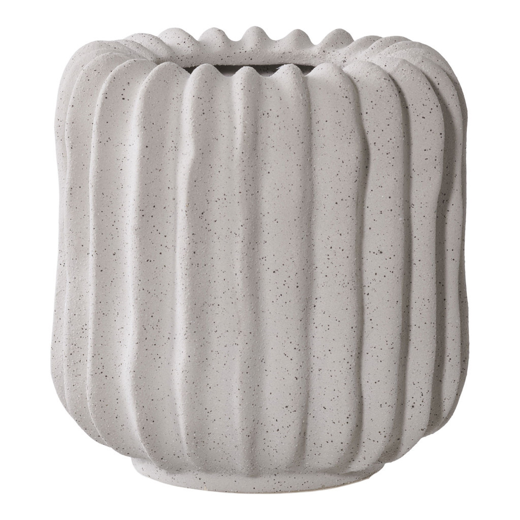 Ghivece și jardiniere - House Nordic Vas de flori, ceramică, gri ø15x15 cm