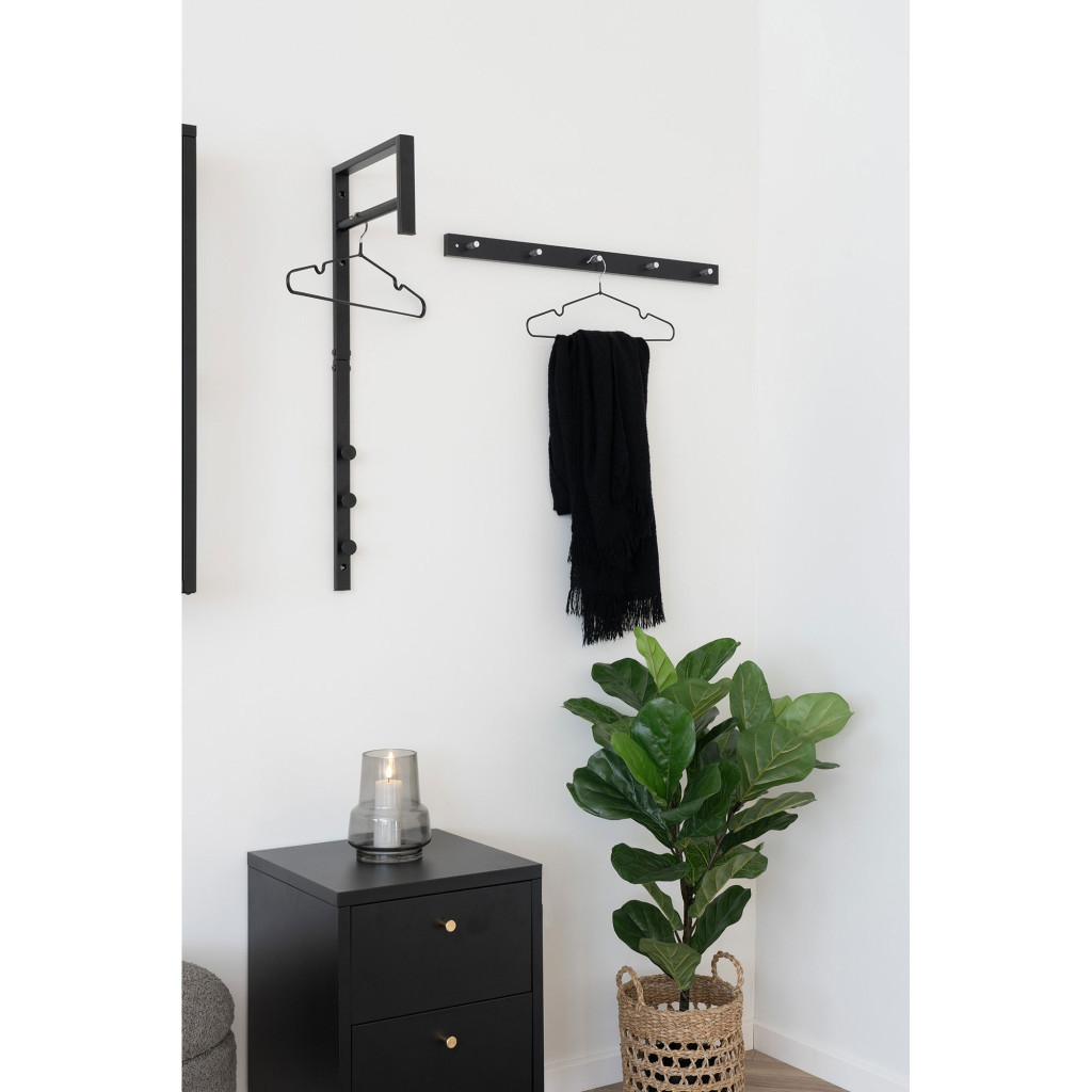 House Nordic Suport de haine Trento, metal, negru [1]