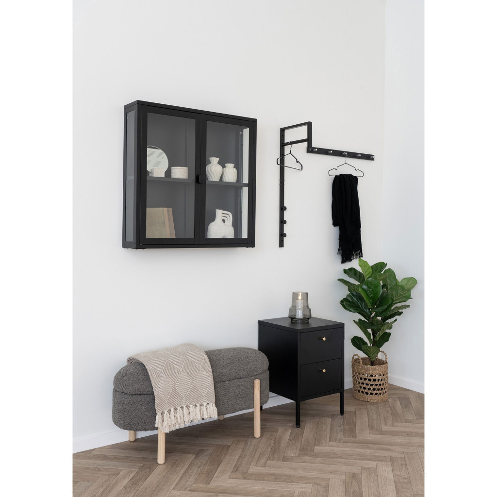 House Nordic Suport de haine Trento, metal, negru [5]