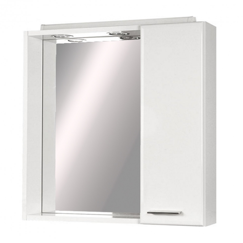 Produse temporar indisponibile - Aqualine Dulap baie cu oglinda ZOJA, alb, dreapta