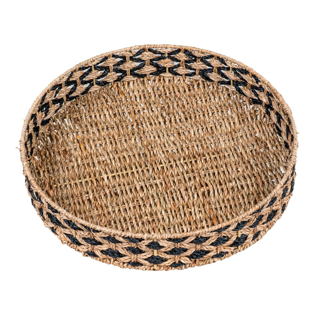 House Nordic Tavă Nerja din răchită, seagrass, negru-natural, 38 cm [2]