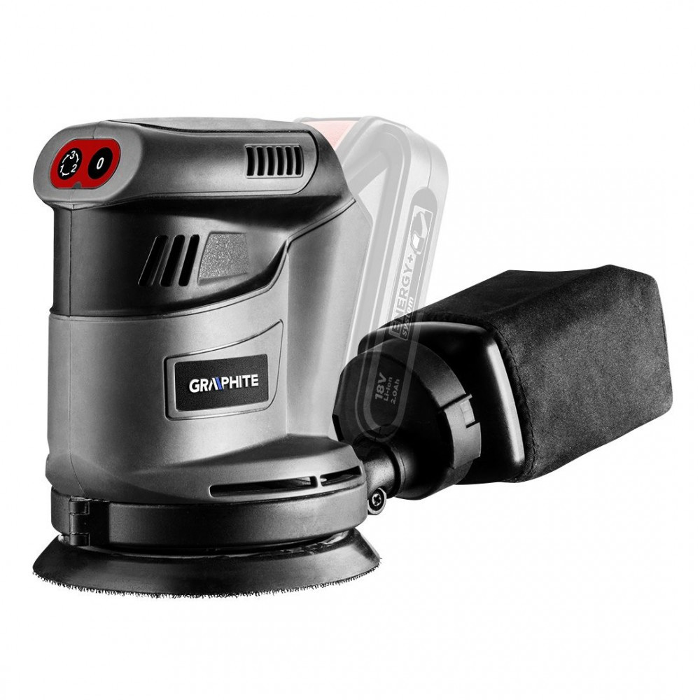 Mașină șlefuit - Graphite ȘLEFUIT ORBITAL FĂRĂ ACUMULATOR ENERGY, 18V, 125MM, FĂRĂ BATERIE!, GRAFIT