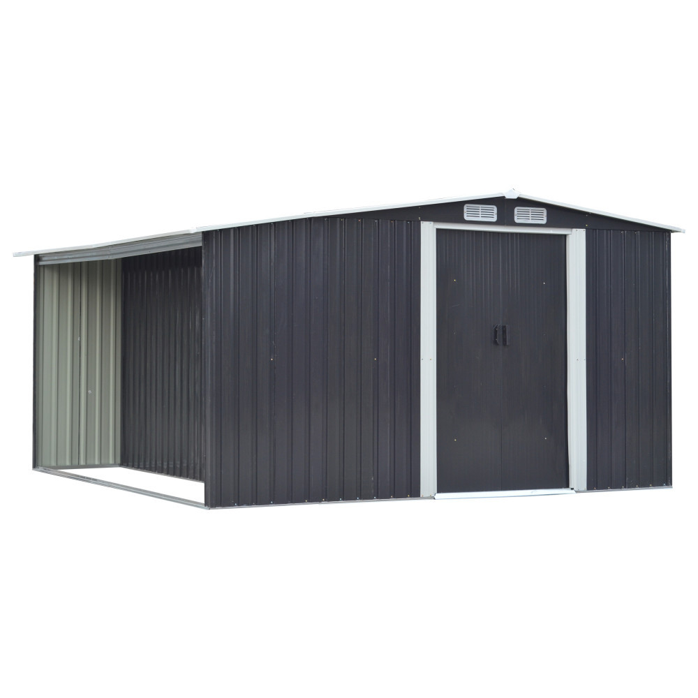 Casetă de grădină - Mirpol Cutie de scule de grădină MIR1008 SK cu compartiment pentru depozitarea lemnelor