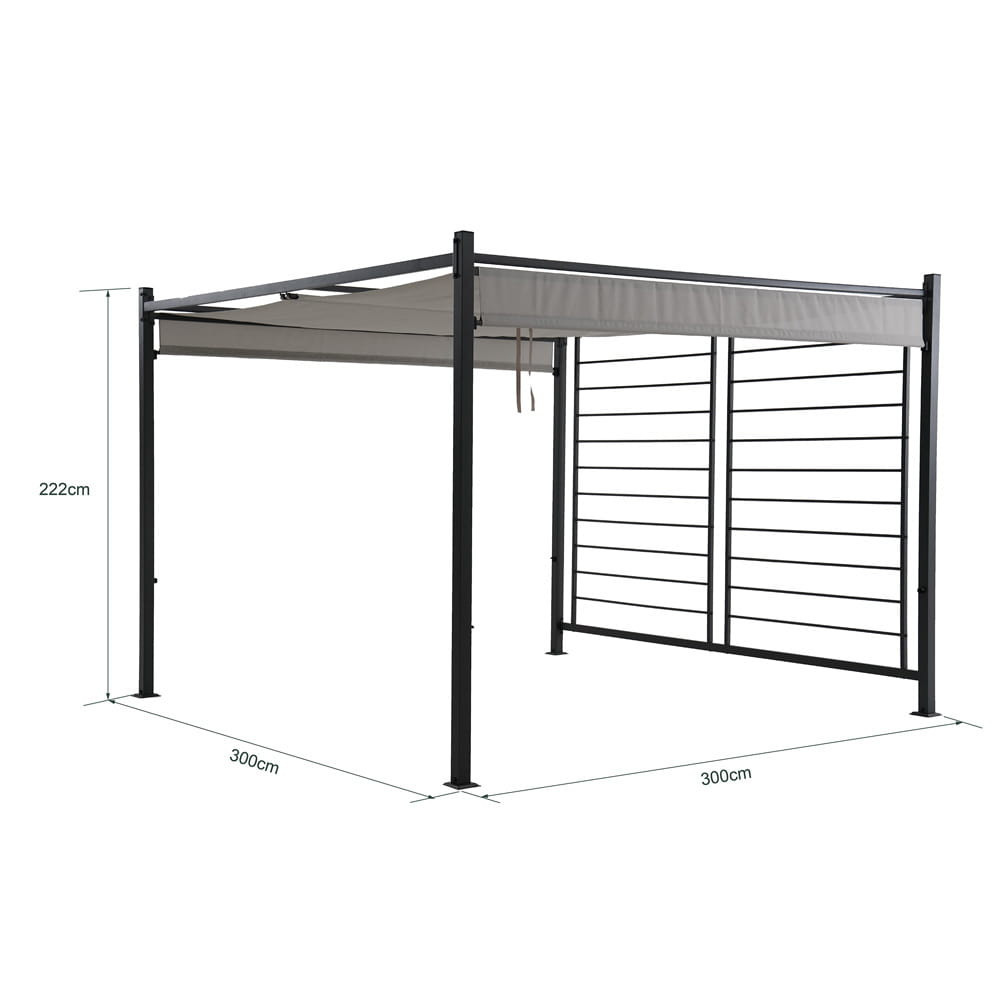 Mirpol Foișor de grădină Elis cu spalier lateral 3x3 m [1]