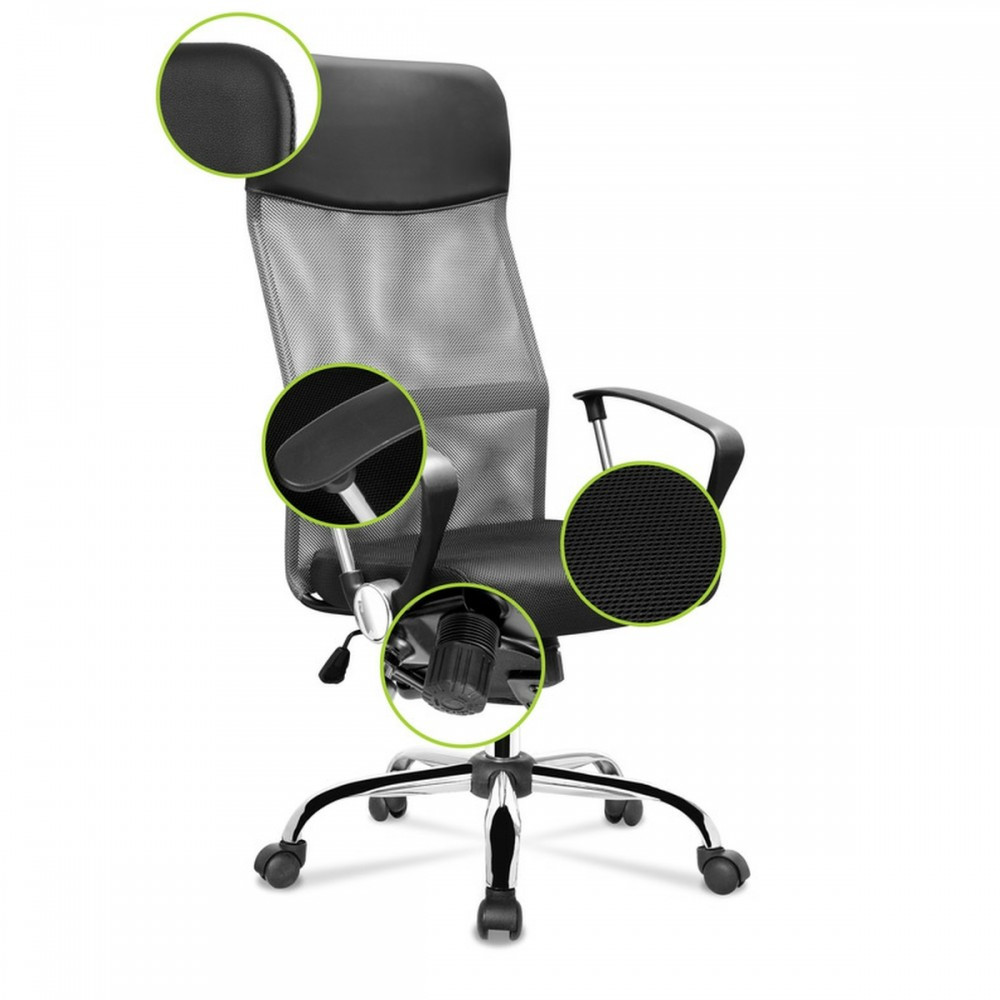 Mirpol Scaun rotativ Lincoln negru-gri [2]