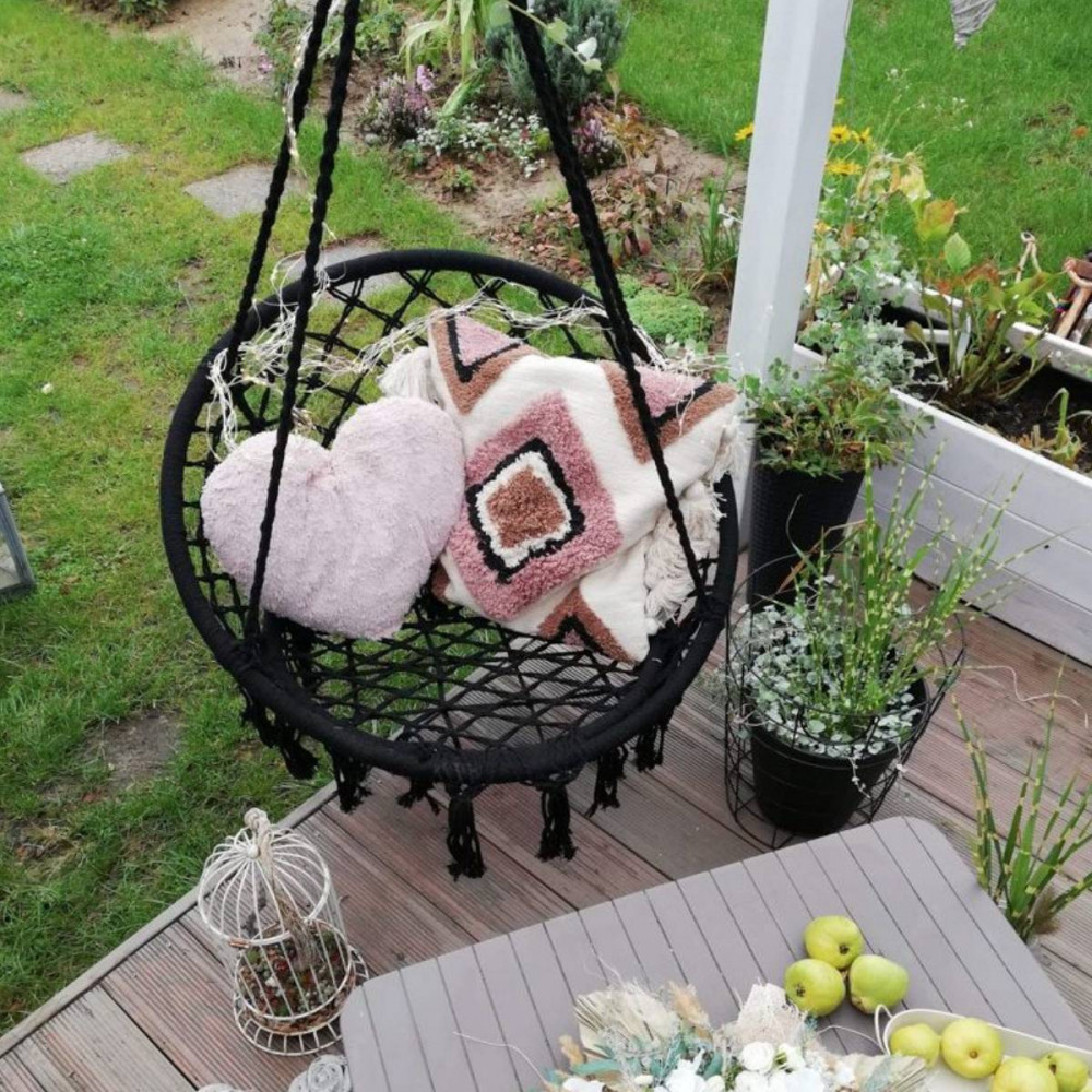 Mirpol Fotoliu suspendat Brasil Hoop, negru [6]