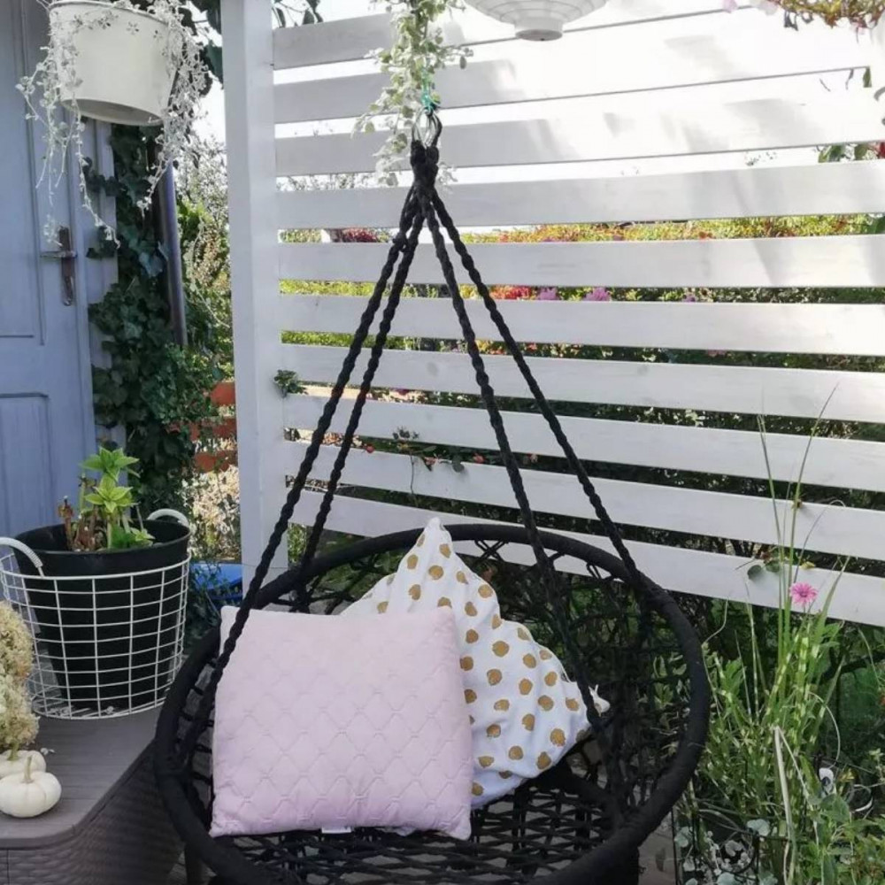 Mirpol Fotoliu suspendat Brasil Hoop, negru [7]