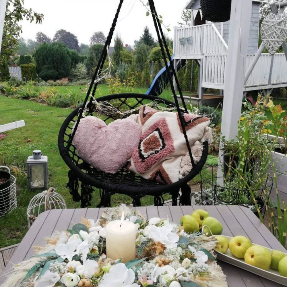 Mirpol Fotoliu suspendat Brasil Hoop, negru [8]