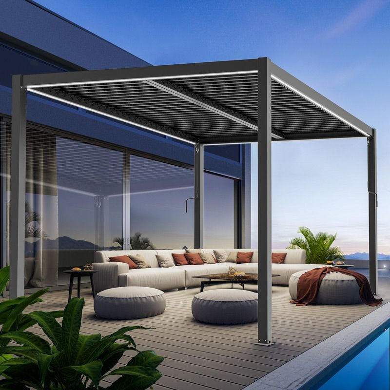 Mirpol Pergola LUXE 4x4m antracit cu iluminare LED [3]