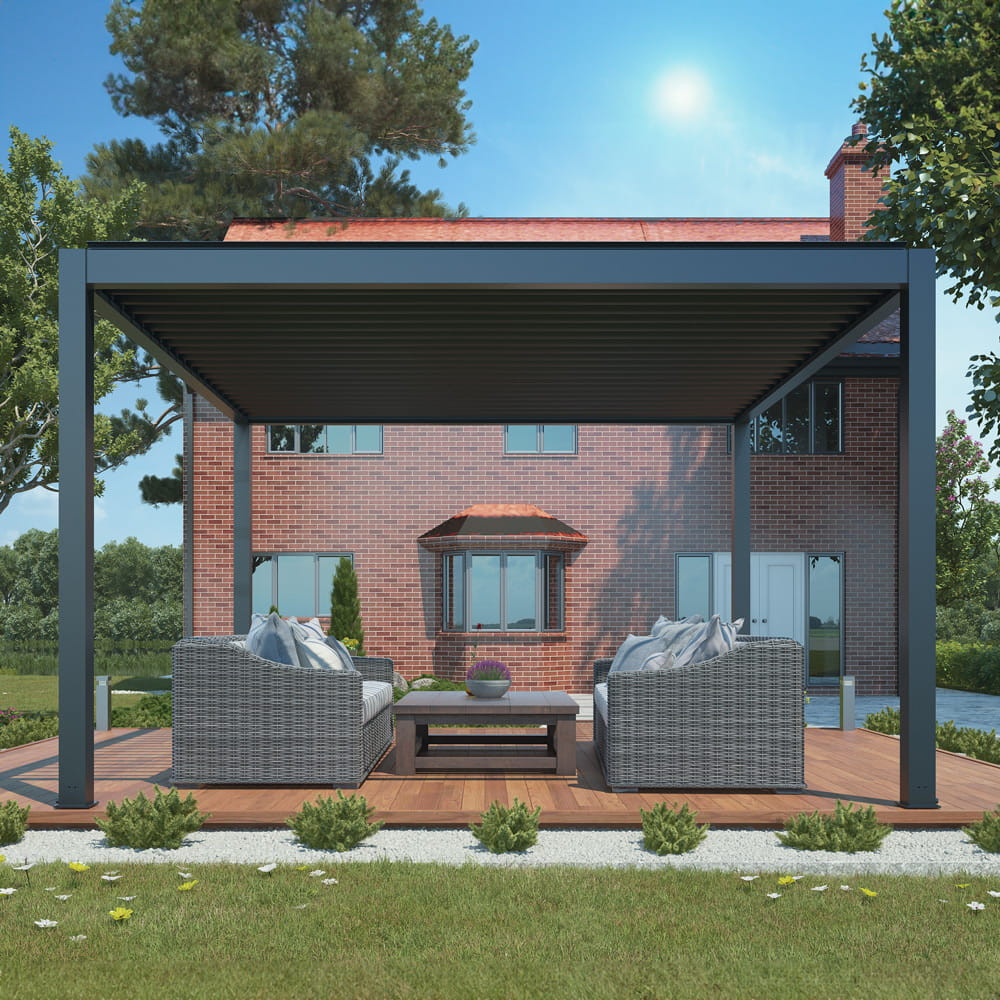 Mirpol Pergolă electrică LUXE 3x4m cu iluminat LED antracit [2]