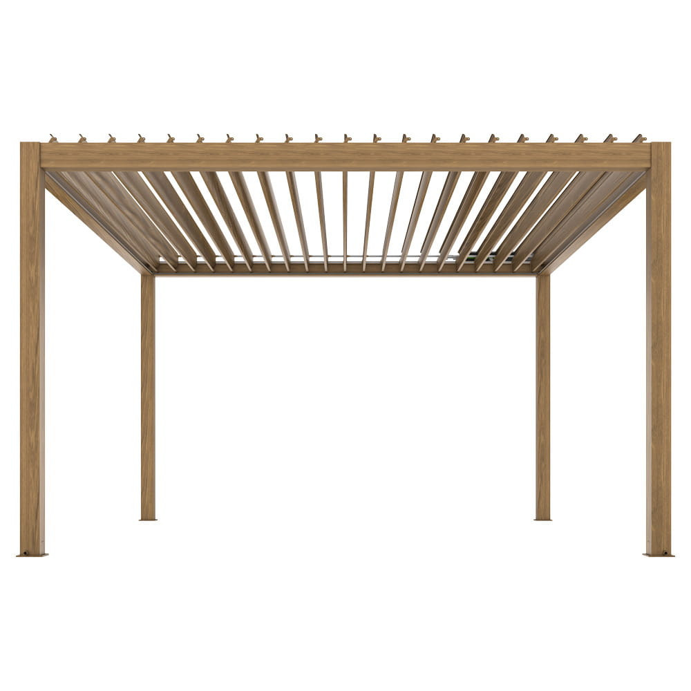 Mirpol Pergolă electrică LUXE 3x4m cu iluminat LED din lemn [1]