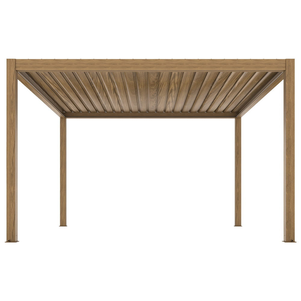 Mirpol Pergolă electrică LUXE 4x4m cu iluminat LED din lemn [2]