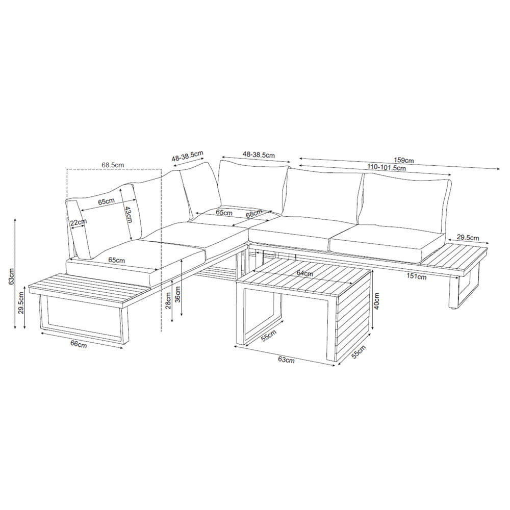 Mirpol Set colț de grădină MARBELLA [8]