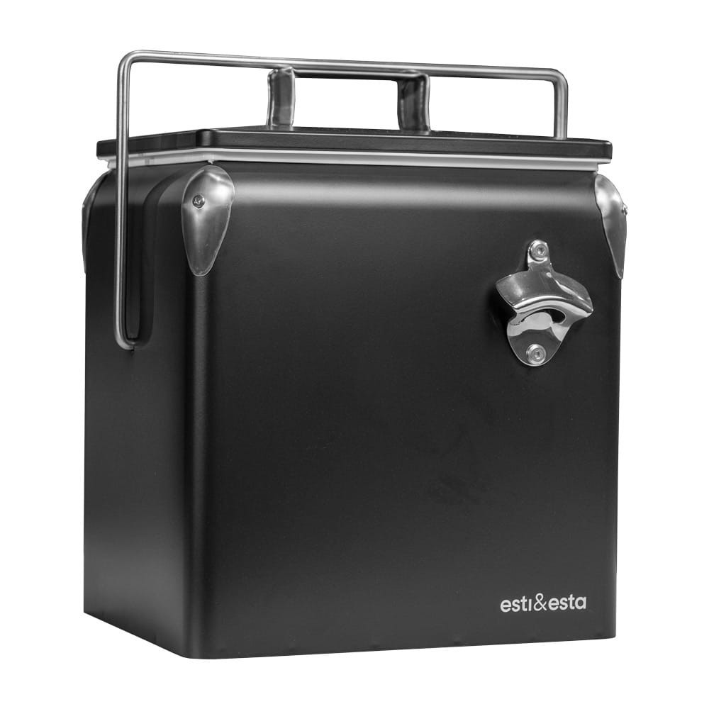 Mirpol Ladă frigorifică retro metalică Tourist, 13 L, neagră [5]