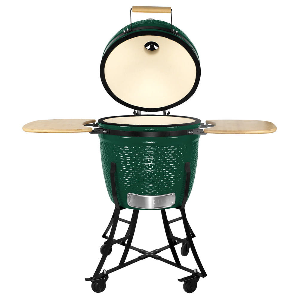 Mirpol Grătar ceramic pentru cărbuni cu rafturi laterale, grilă de 46 cm [1]