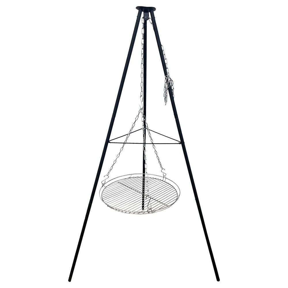 Grătar cărbune - Mirpol MIR-HP48 Grătar suspendat din oțel cu trepied 51 cm
