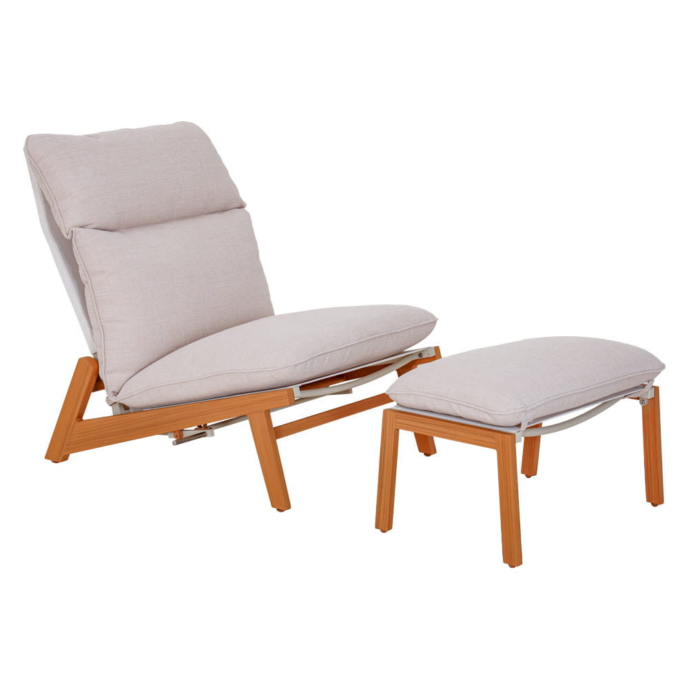 Șezlong - Mirpol KALEM șezlong de grădină cu suport pentru picioare