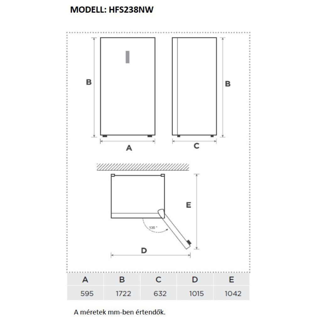 Homefort Congelator vertical HOMEFORT HFS238NW [2]