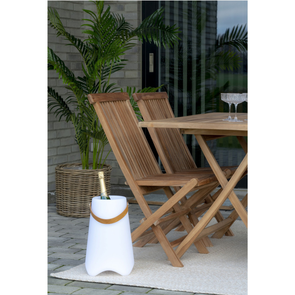 House Nordic Găleată răcitoare pentru sticle Bristol LED cu curea, albă, reîncărcabilă [6]