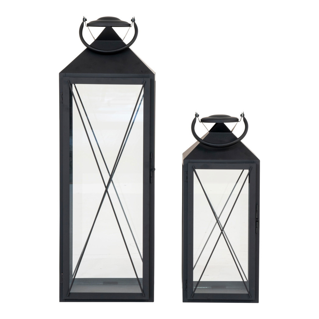 House Nordic Lanterne decorative Casa, oțel/vidră, negru, set de 2 [3]