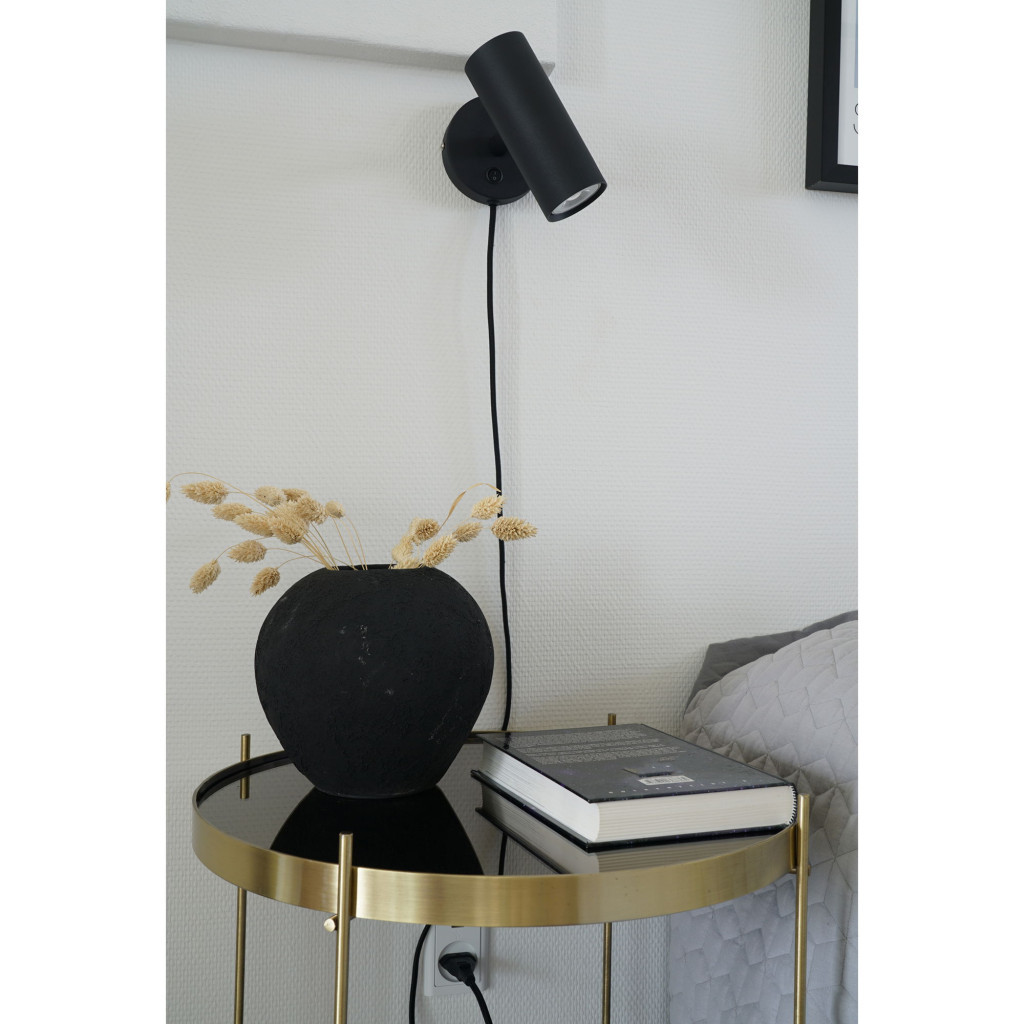 House Nordic Lampă de perete Paris, negru, cablu împletit de 190 cm [4]