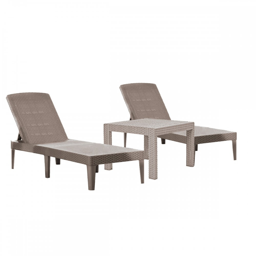 Șezlong - Curver Set șezlonguri de grădină Jaipur duo cu masă Rosario