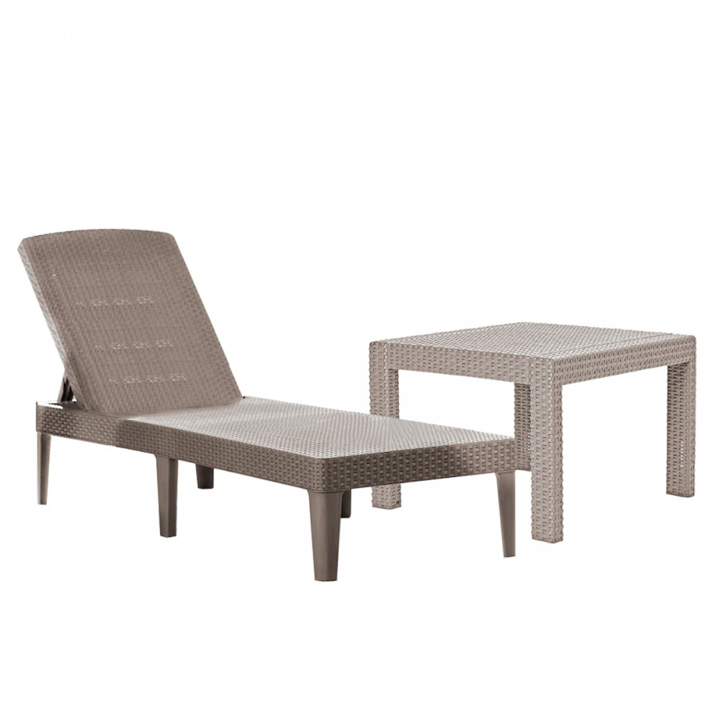 Șezlong - Curver Set șezlonguri de grădină Jaipur cu masă Rosario