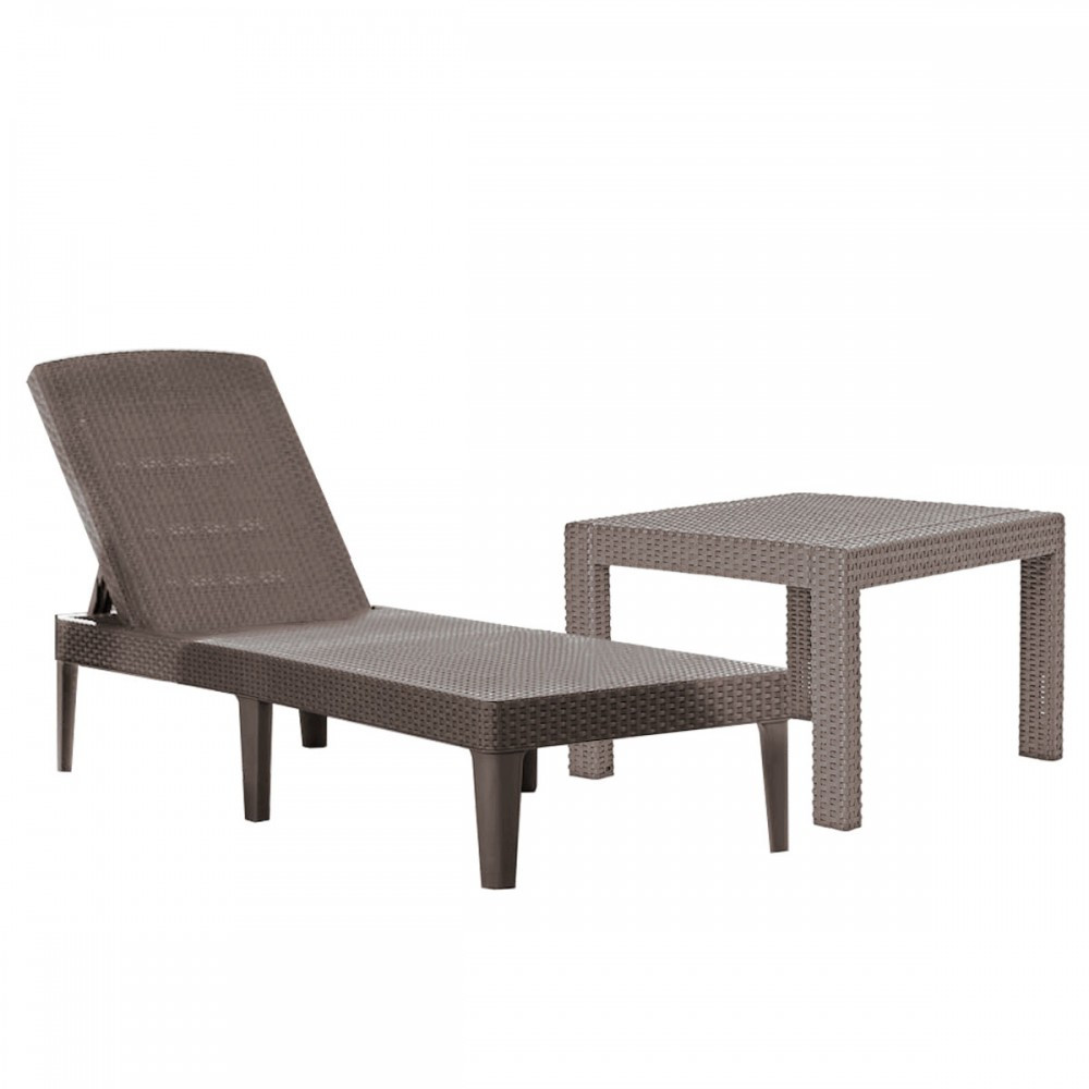 Șezlong - Curver Set șezlonguri de grădină Jaipur cu masă Rosario