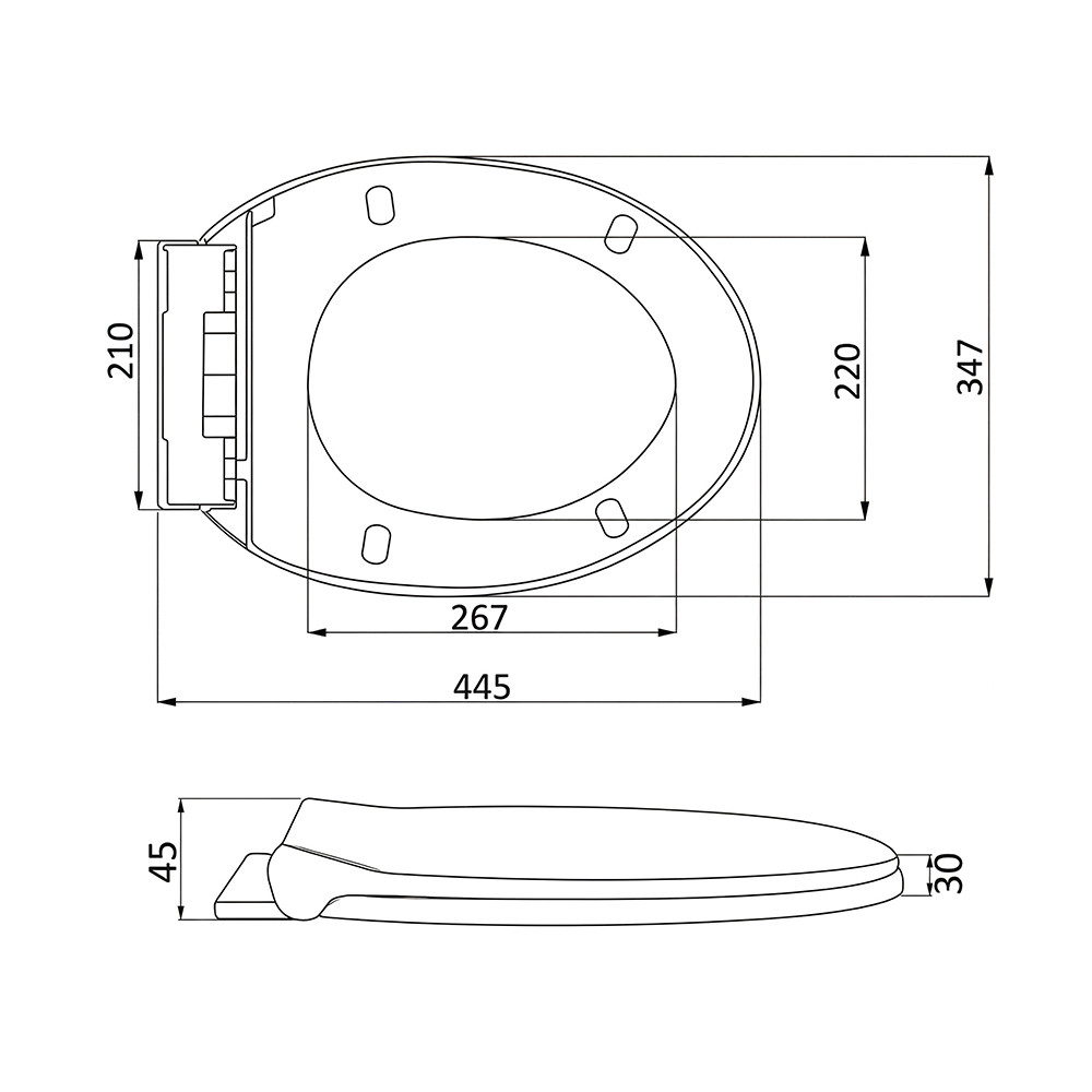 Leziter Capac de toaletă Roya cu închidere silențioasă [1]