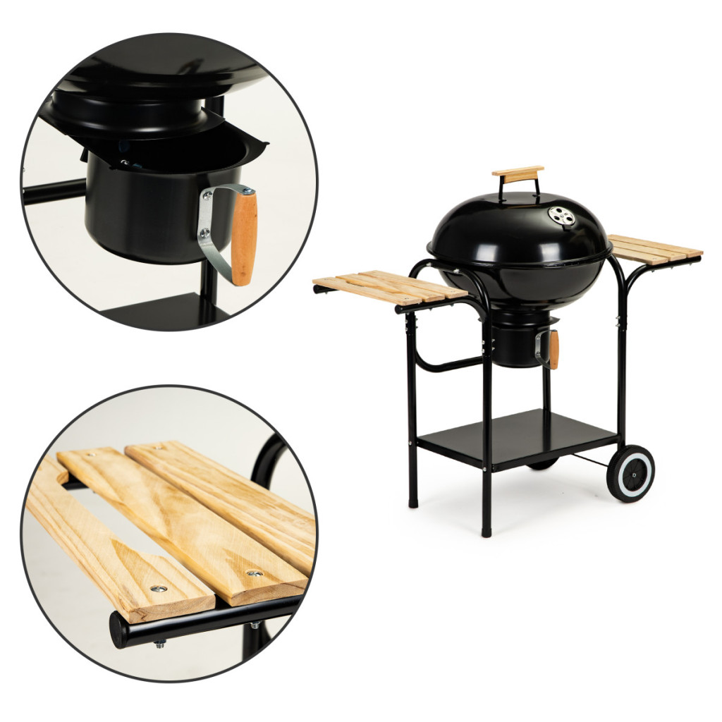 Homelux Grătar pentru cărbuni cu rol sferice cu scrumieră [3]