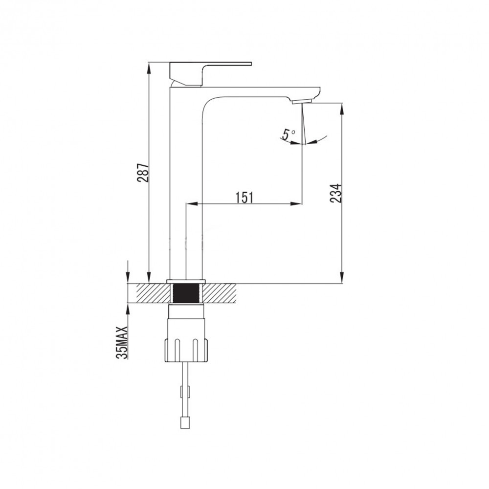 Wellis Baterie înaltă pentru lavoar Cosmo [1]