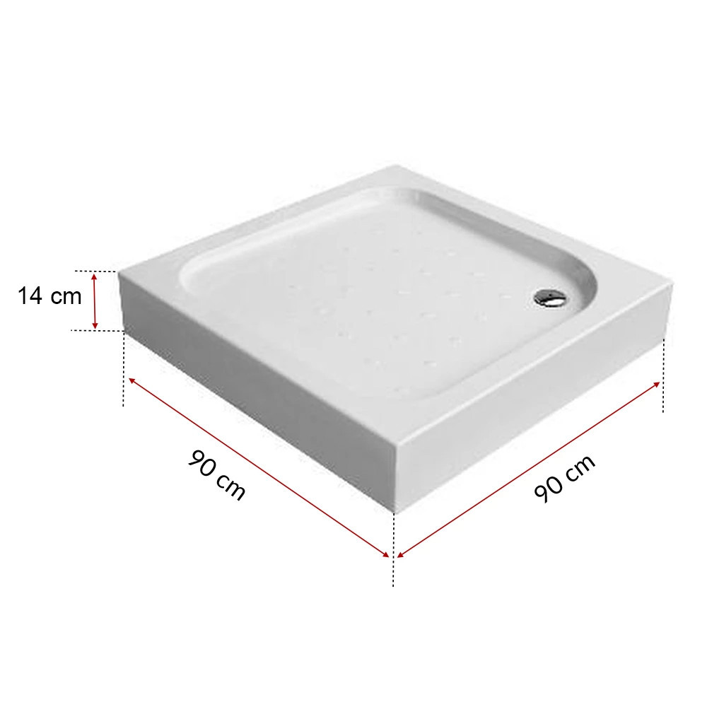 Leziter Cădiță de duș acrilică pătrată Klonberg 90x90 cm 90x90 cm [2]