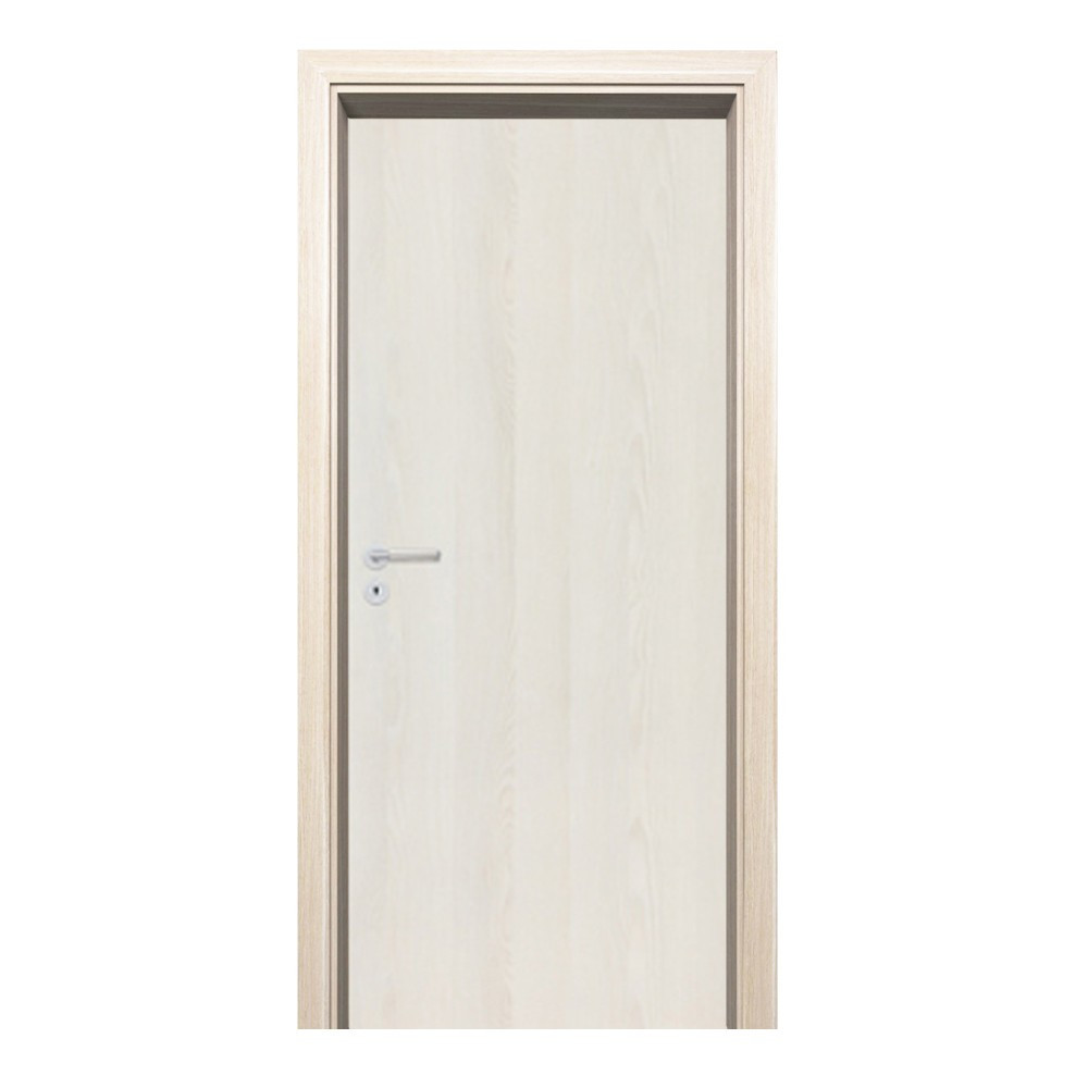 Leziter Blat de ușă decorativ 3D Frasin alb 100 dreapta cu balama cromată cu încuietoare BB [2]