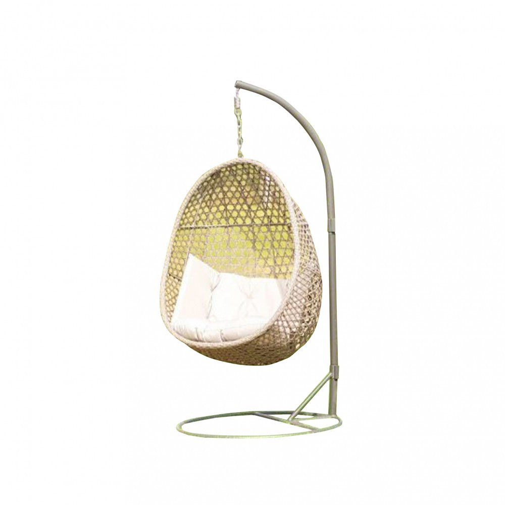 Logé Garden Scaun suspendat ALANISDG gri închis - cu coș bej [3]