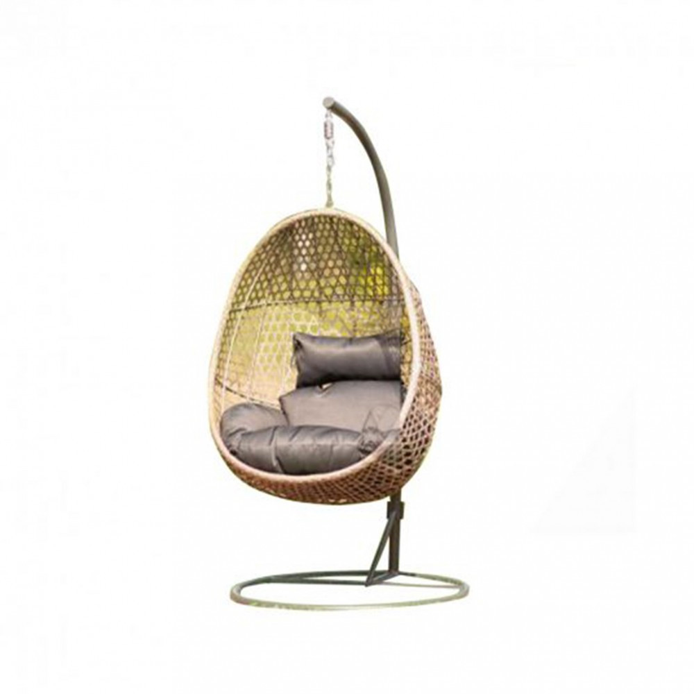 Logé Garden Scaun suspendat ALANISLG gri deschis - cu coș bej [2]