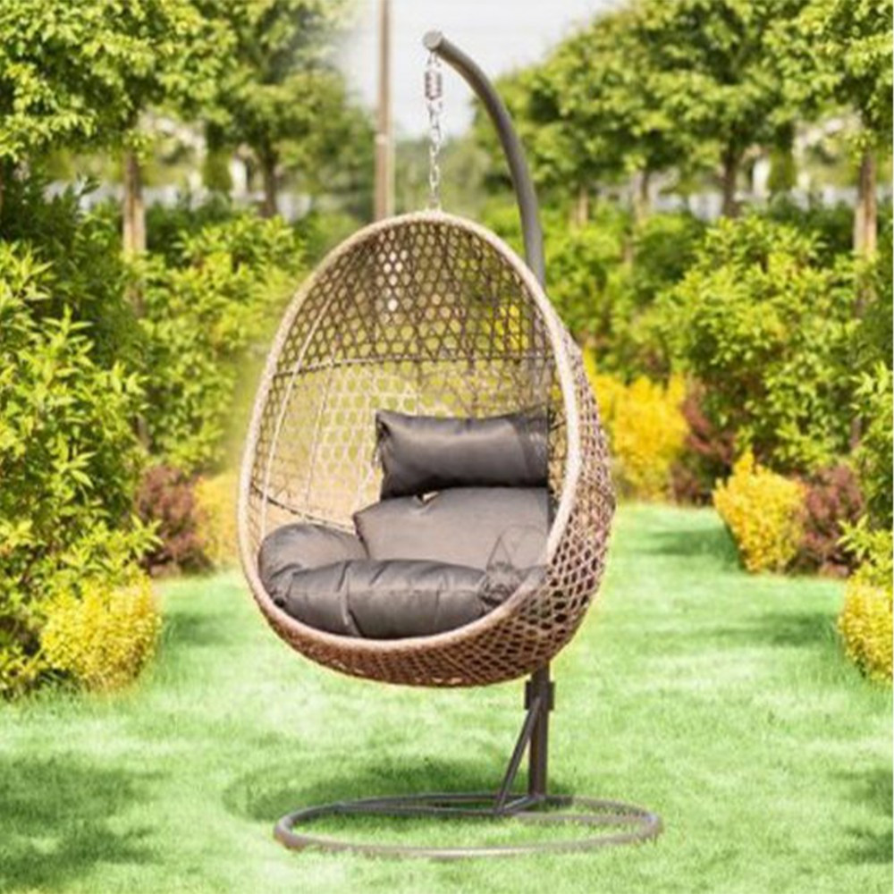 Logé Garden Scaun suspendat ALANISLG gri deschis - cu coș bej [3]