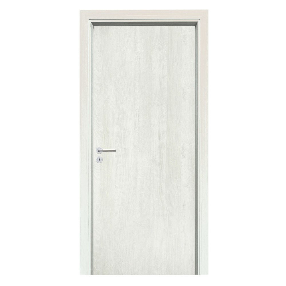 Leziter Blat de ușă decorativ CPL frasin norvegian 100 dreapta cu încuietoare BB, balama cromată [2]