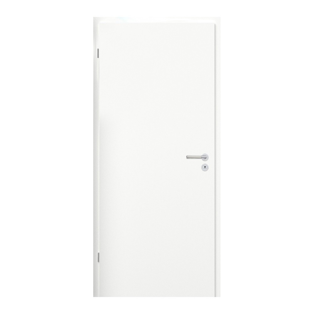 Ușă interioară - Leziter Blat de ușă decorativ alb 90° stânga cu încuietoare BB, balama cromată