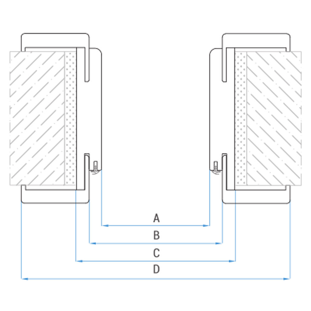Leziter Balama decorativă CPL albă 100/210 14-16 cromată dreapta [3]