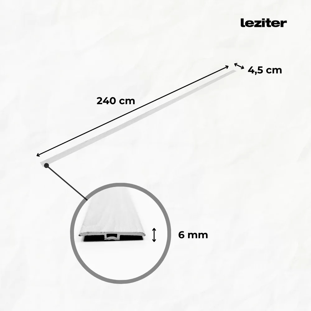 Leziter Plăci de pardoseală SPC din vinil Aurora frosted limestone 2400x45x6 mm [1]