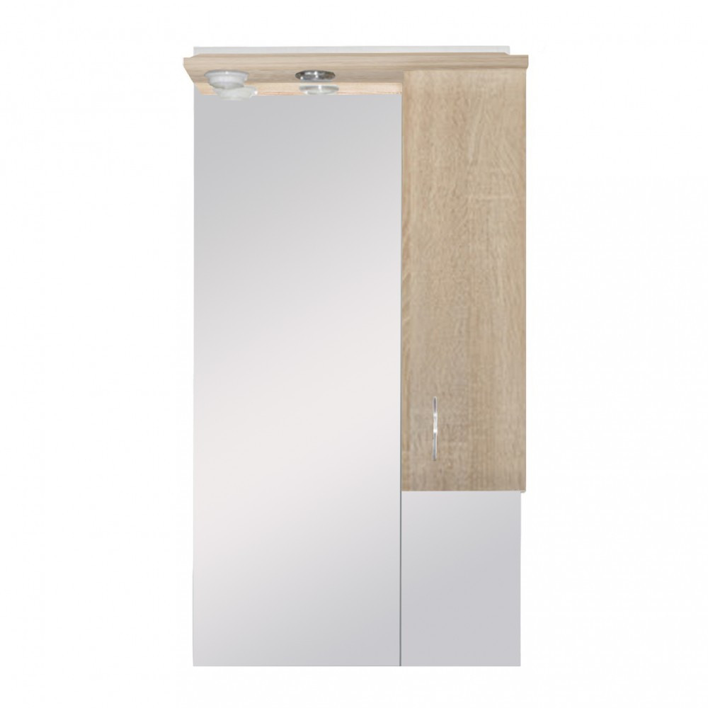 Dulap baie suspendat - Leziter Dulap suspendat Bianca Plus 55, culoare stejar sonoma, deschidere pe dreapta