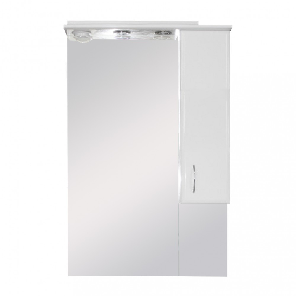 Dulap baie suspendat - Leziter Dulap suspendat Bianca Plus 65, alb lucios, deschidere pe dreapta