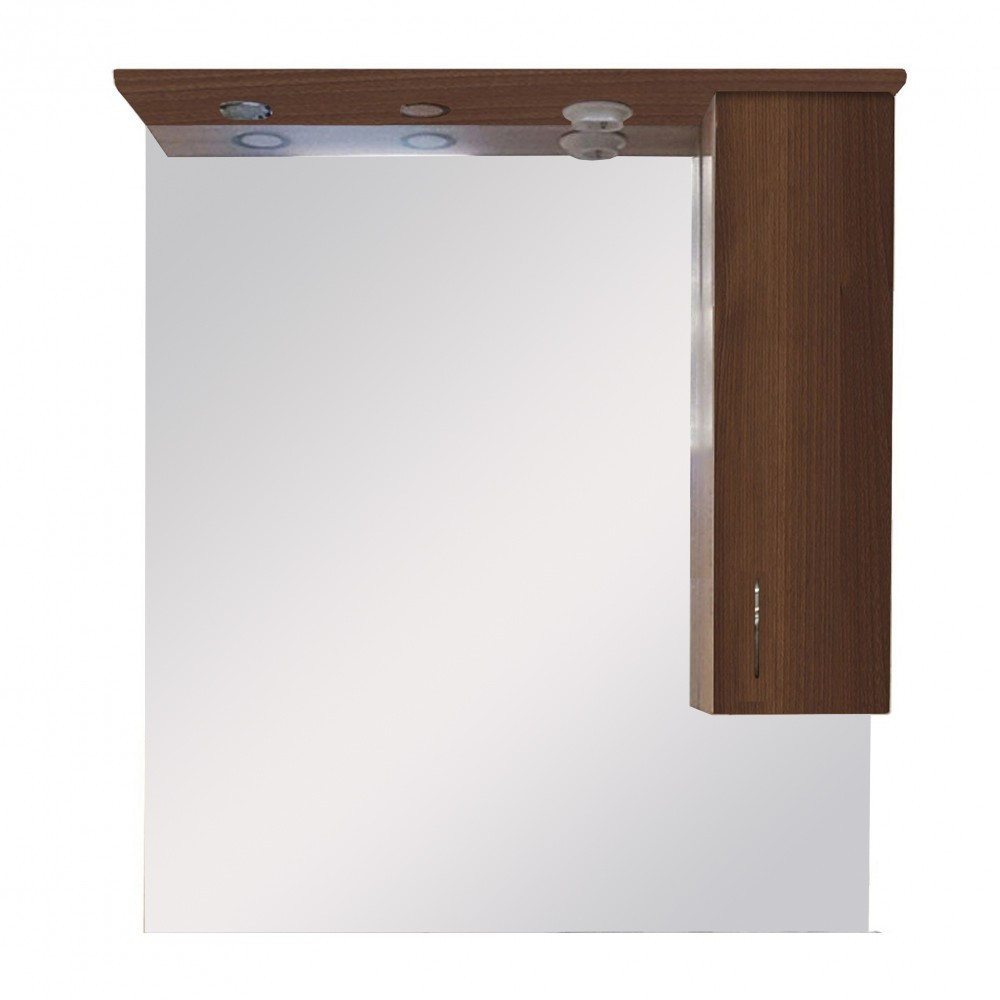 Dulap baie suspendat - Leziter Dulap suspendat Bianca Plus 85, culoare Aida nuc, deschidere pe dreapta