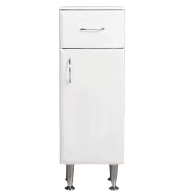 Dulap baie vertical - Leziter Dulap jos Bianca Plus 30 cu 1 ușă, 1 sertar, alb lucios, dreapta