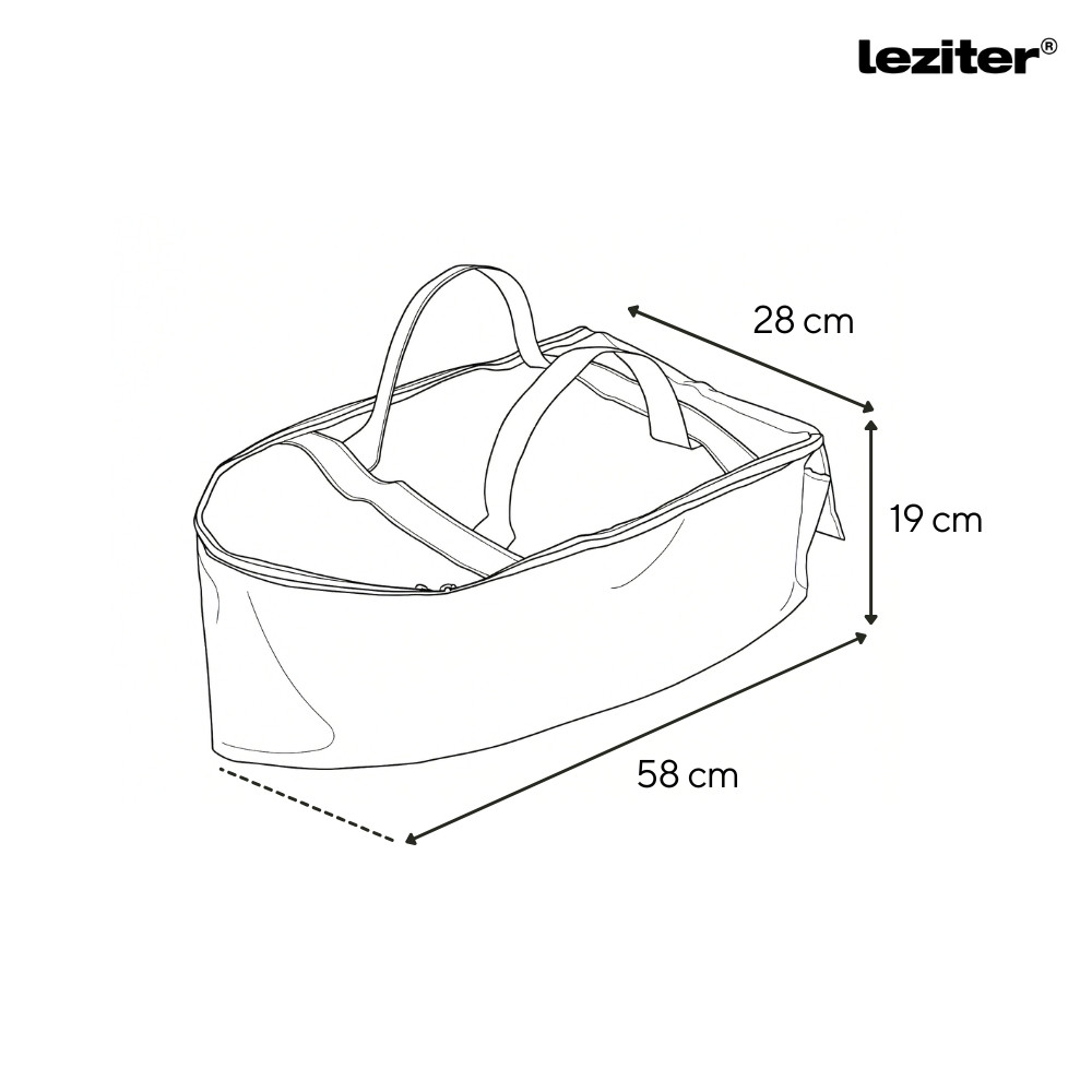 Leziter Sac pentru barca de hrănire pentru modelele C,X,Z,V 58x28x19 cm negru [1]